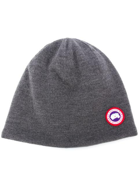 logo-patch beanie hat by CANADA GOOSE