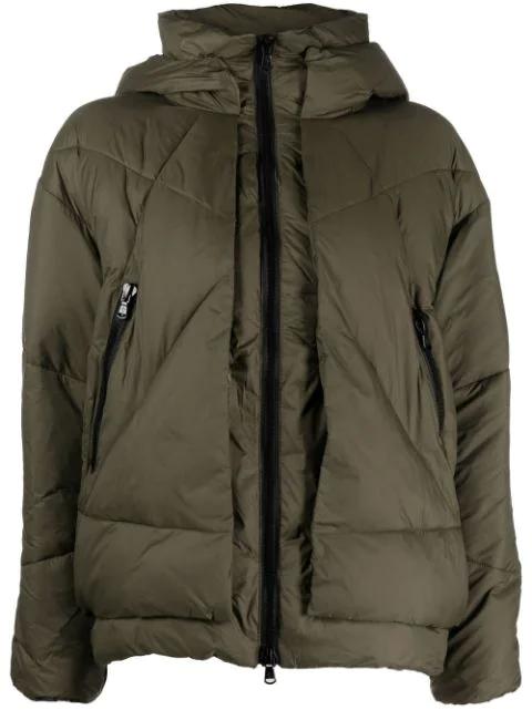panelled padded hoodied jacket by CANADIAN CLUB