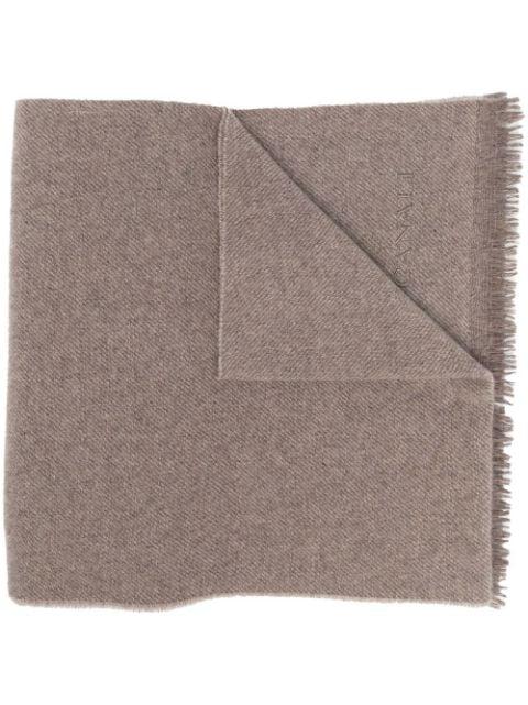 logo-embroidered cashmere scarf by CANALI