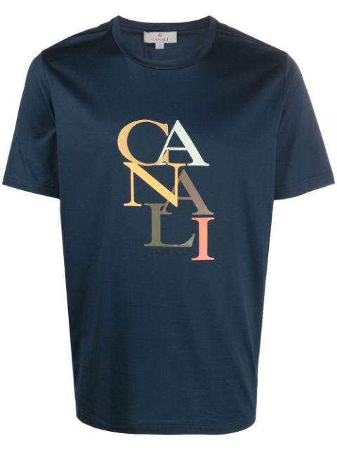 logo print T-shirt by CANALI