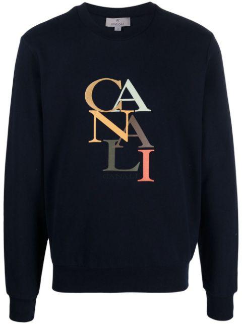 logo-print sweatshirt by CANALI
