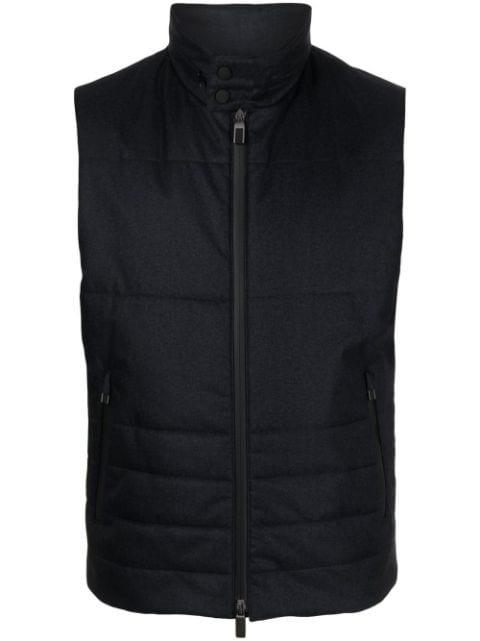 padded high-neck gilet by CANALI