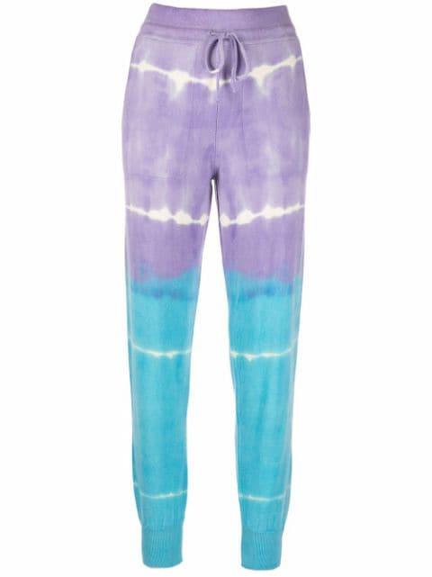 tie-dye print cashmere trousers by CANESSA