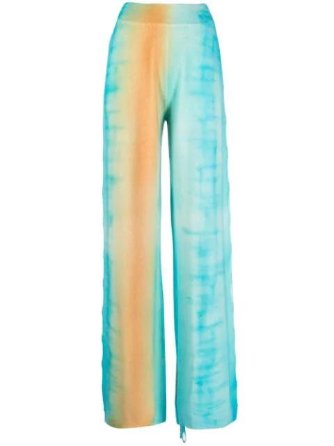 tie-dye slip-on knitted trousers by CANESSA