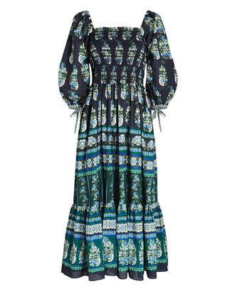Jazzy Printed Cotton Voile Midi Dress by CARA CARA