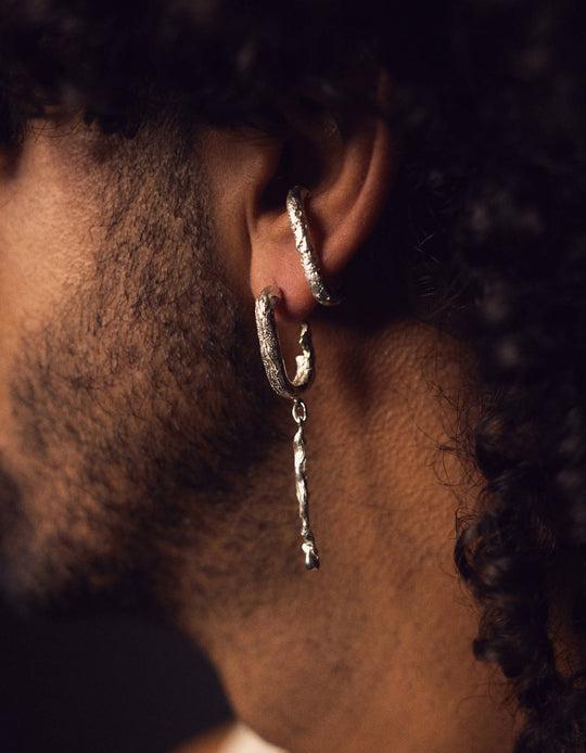 Corroded Link Earring by CAROLIN DIELER