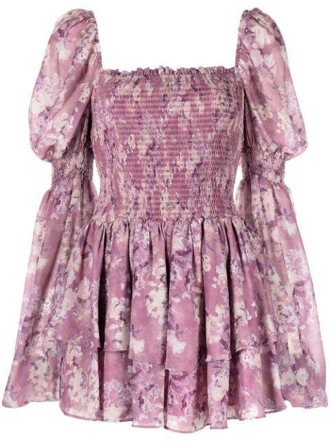 Alexa floral-print mini dress by CAROLINE CONSTAS