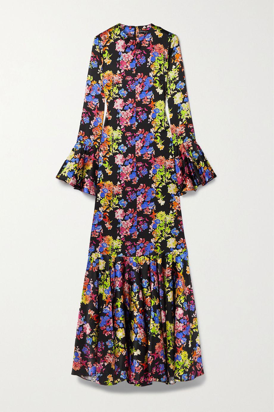 Allonia floral-print stretch-silk gown by CAROLINE CONSTAS