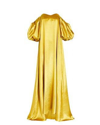 Palmer Off-The-Shoulder Satin Gown by CAROLINE CONSTAS