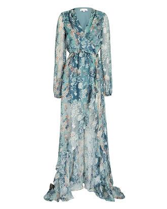 Vivian Floral Ruffled Georgette Gown by CAROLINE CONSTAS