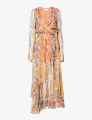 Vivian abstract-print silk-blend maxi dress by CAROLINE CONSTAS