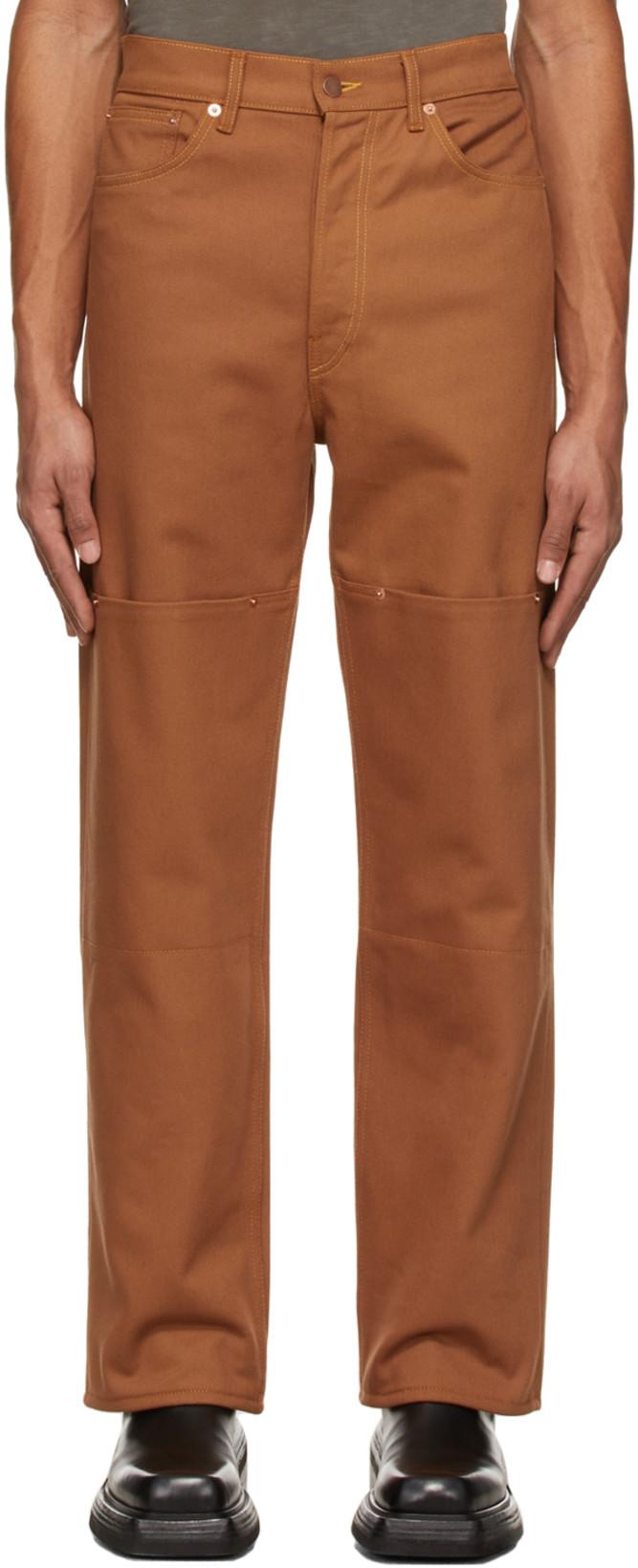 Brown Denim 'The Original' 333 Trousers by CARSON WACH