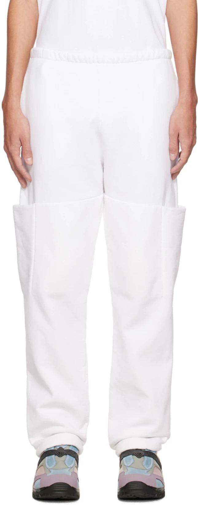 White Cargo Lounge Pants by CARSON WACH