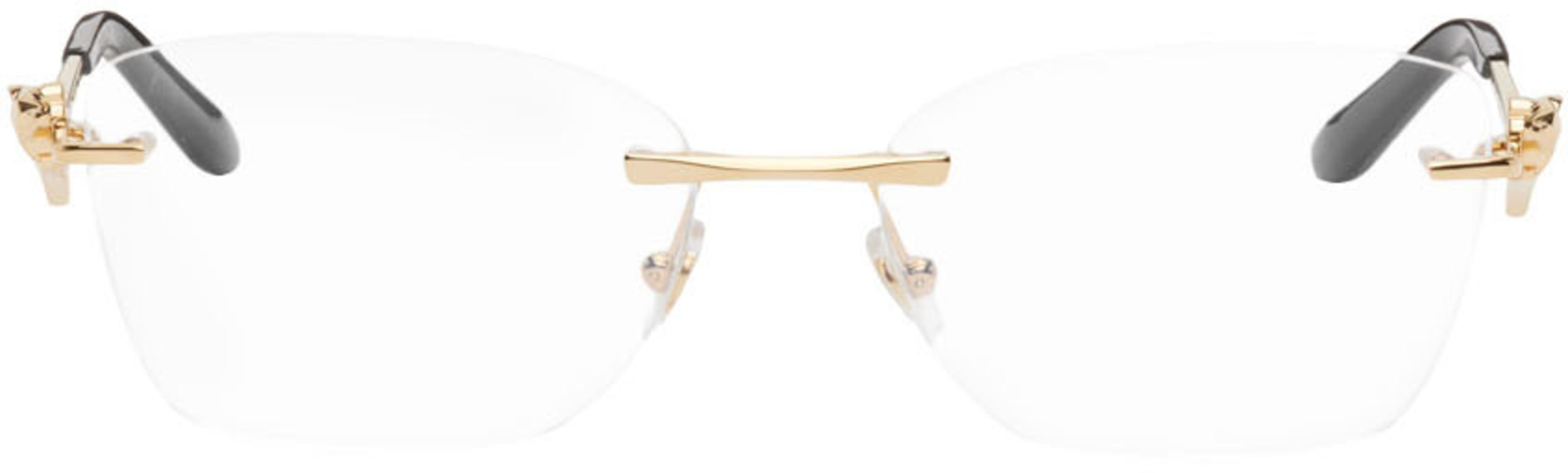 Gold Cat-Eye Glasses by CARTIER