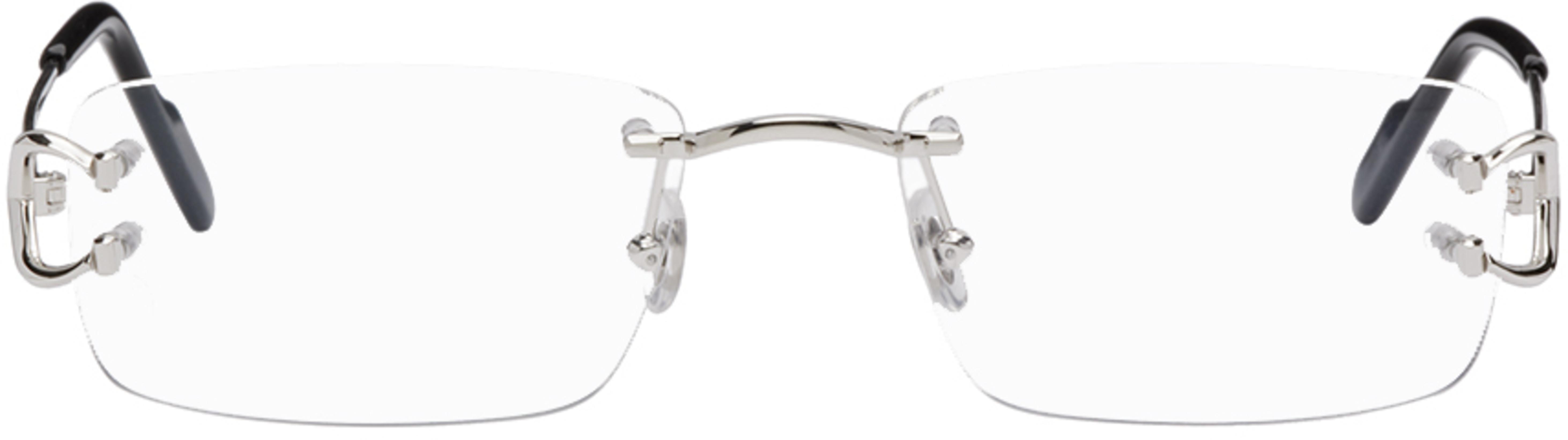 Silver Rimless Glasses by CARTIER