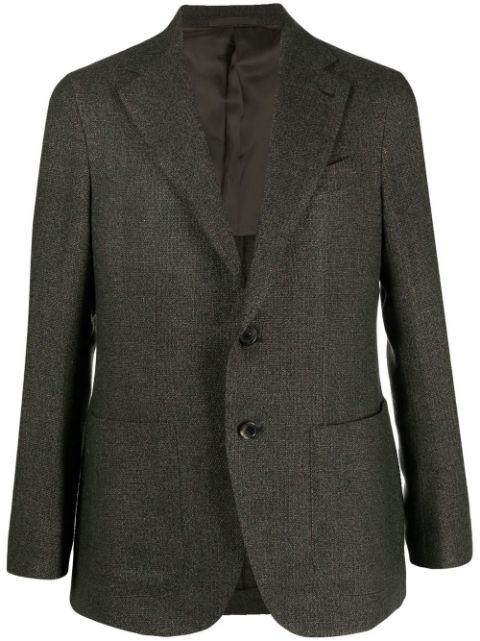 single-breasted wool-linen blazer by CARUSO