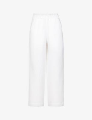Natalia wide-leg high-rise organic-linen trousers by CASA RAKI