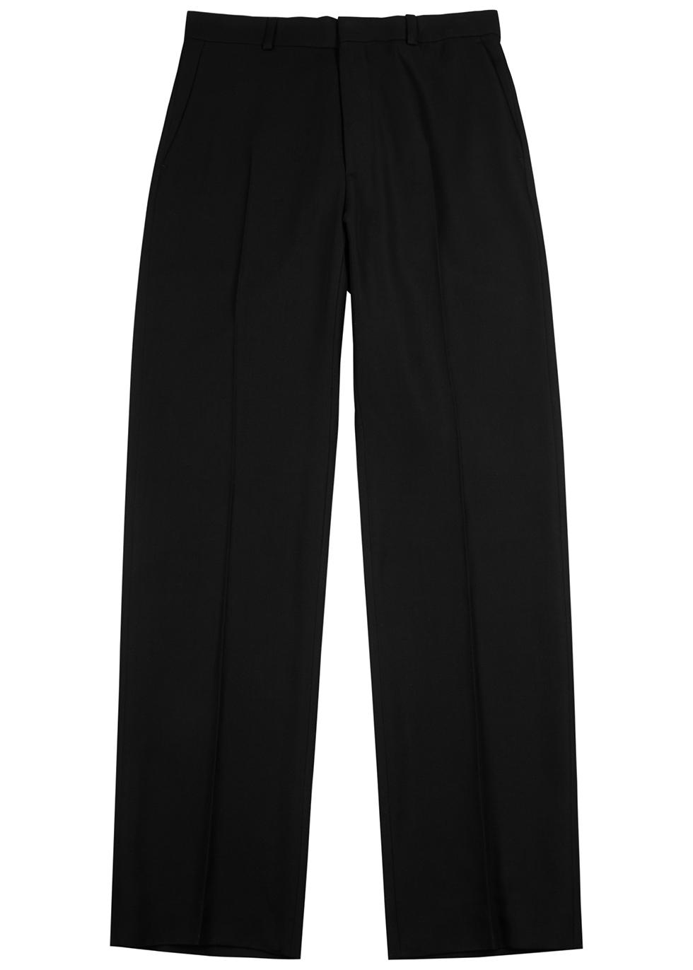 Black slim-leg wool trousers by CASABLANCA