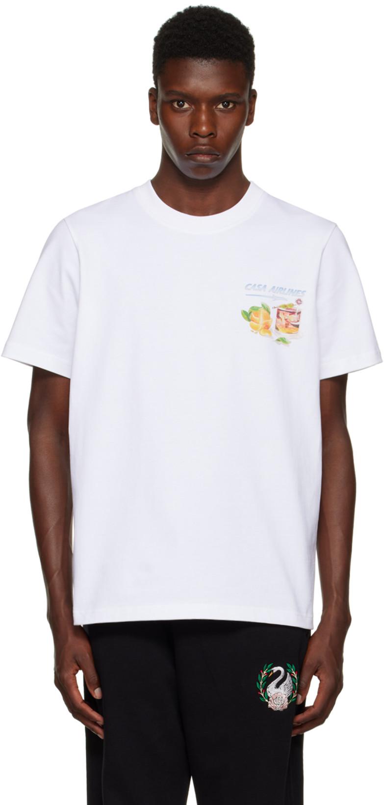 White Panoramique T-Shirt by CASABLANCA