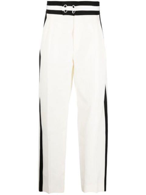 stripe-detailed wide leg trousers by CASABLANCA