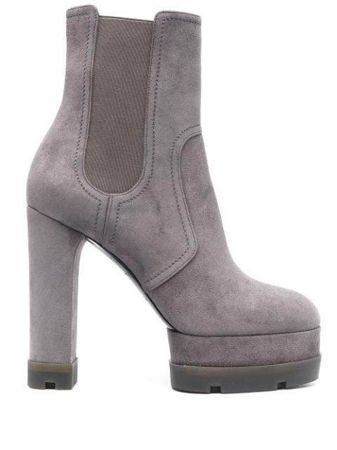 platform-heel ankle boots by CASADEI