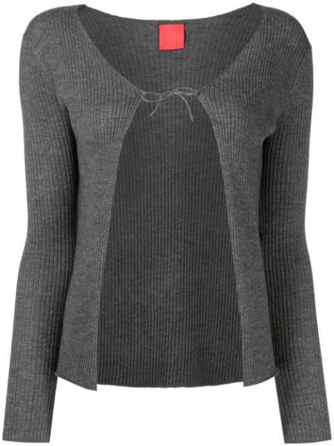 Lizzie ribbed-knit cardigan by CASHMERE IN LOVE