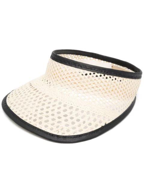 paper-woven crownless hat by CATARZI