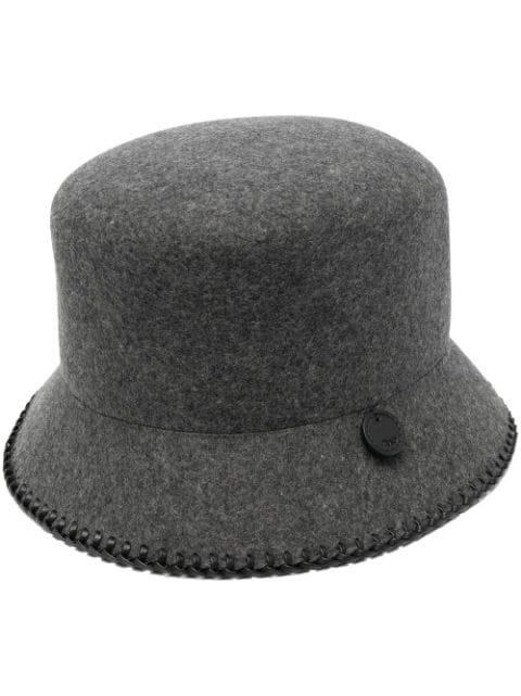 whipstitch-trim bucket hat by CATARZI