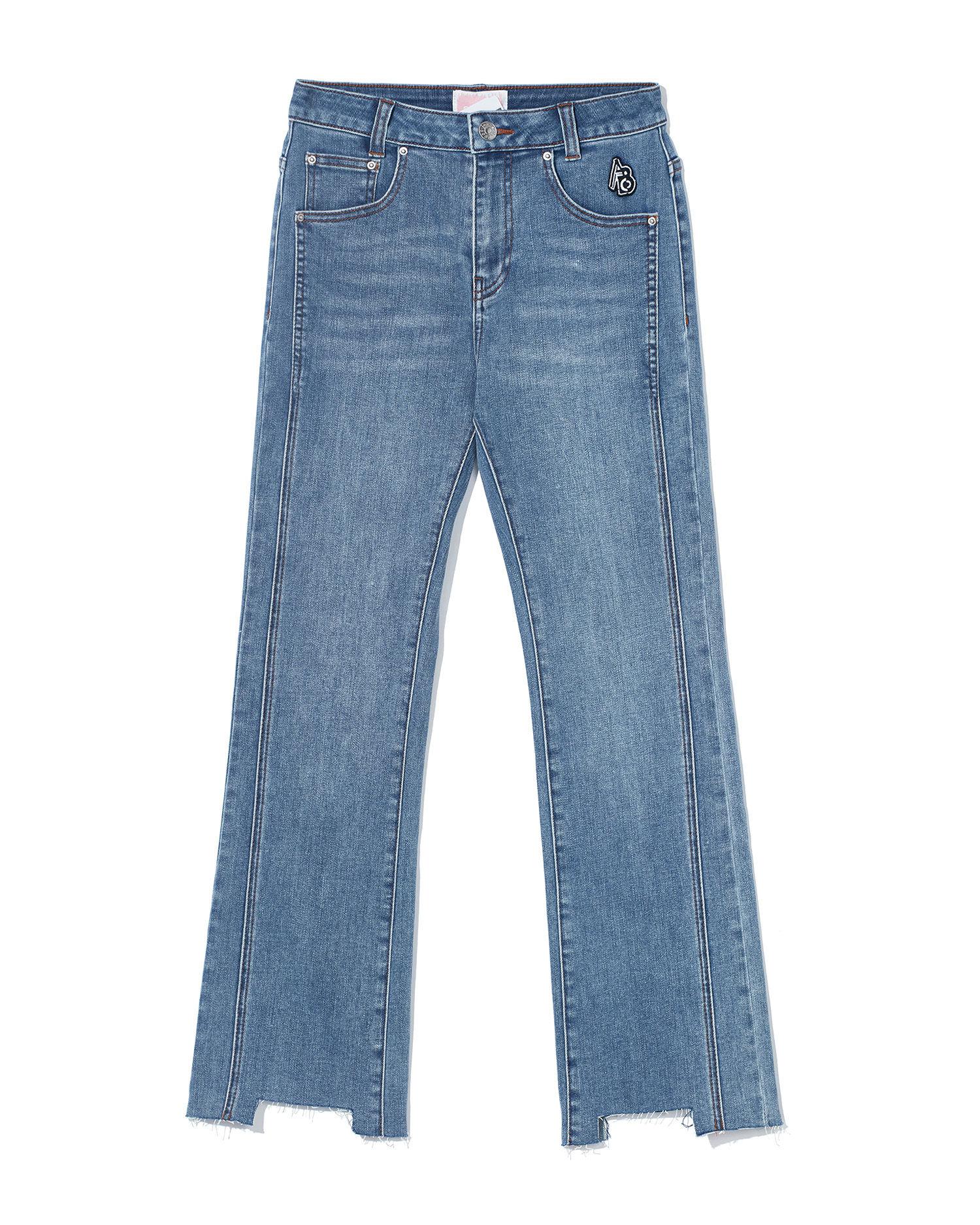 Cut-out straight-fit jeans by CCAABB