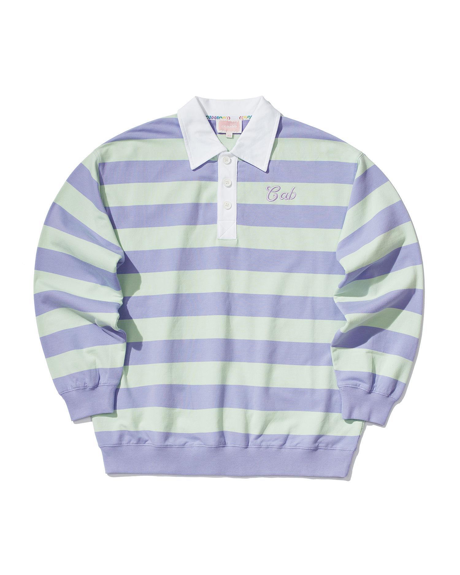 Striped polo sweatshirt by CCAABB