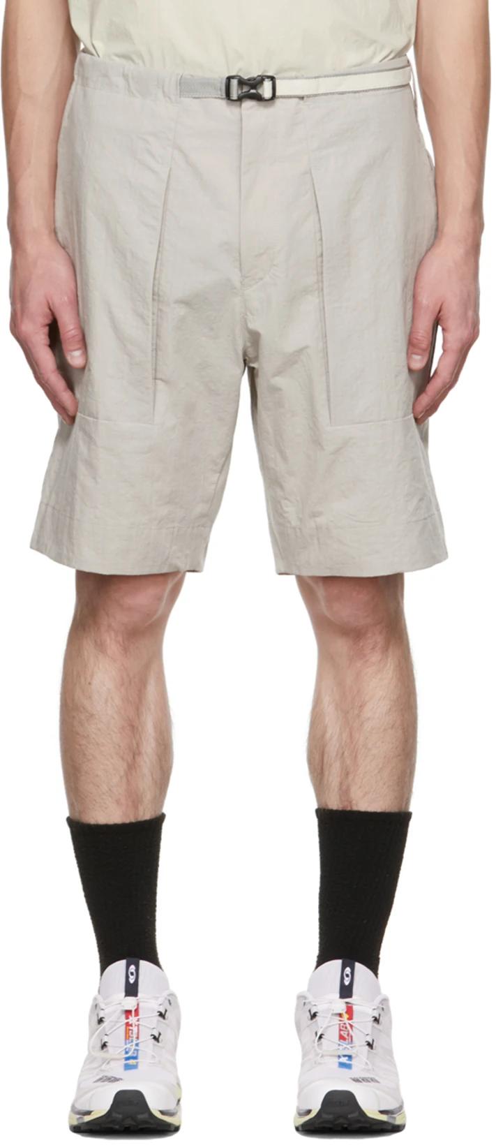 Gray Pleated Pocket Shorts by CCP