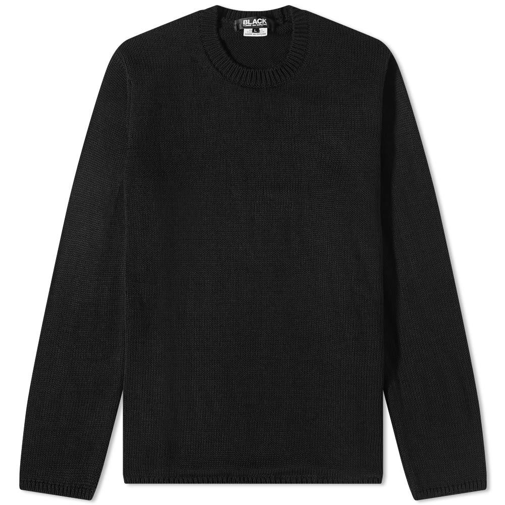 CDG Black Panelled Reversible Crew Knit by CDG BLACK