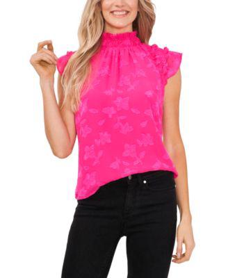 Ruffled Flutter Sleeve Blouse Top by CECE