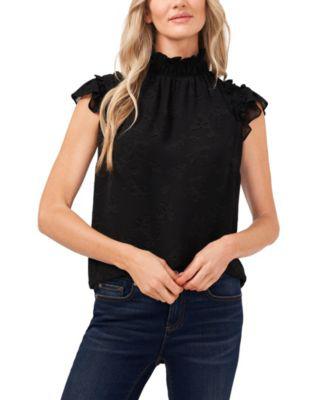 Ruffled Flutter Sleeve Blouse Top by CECE