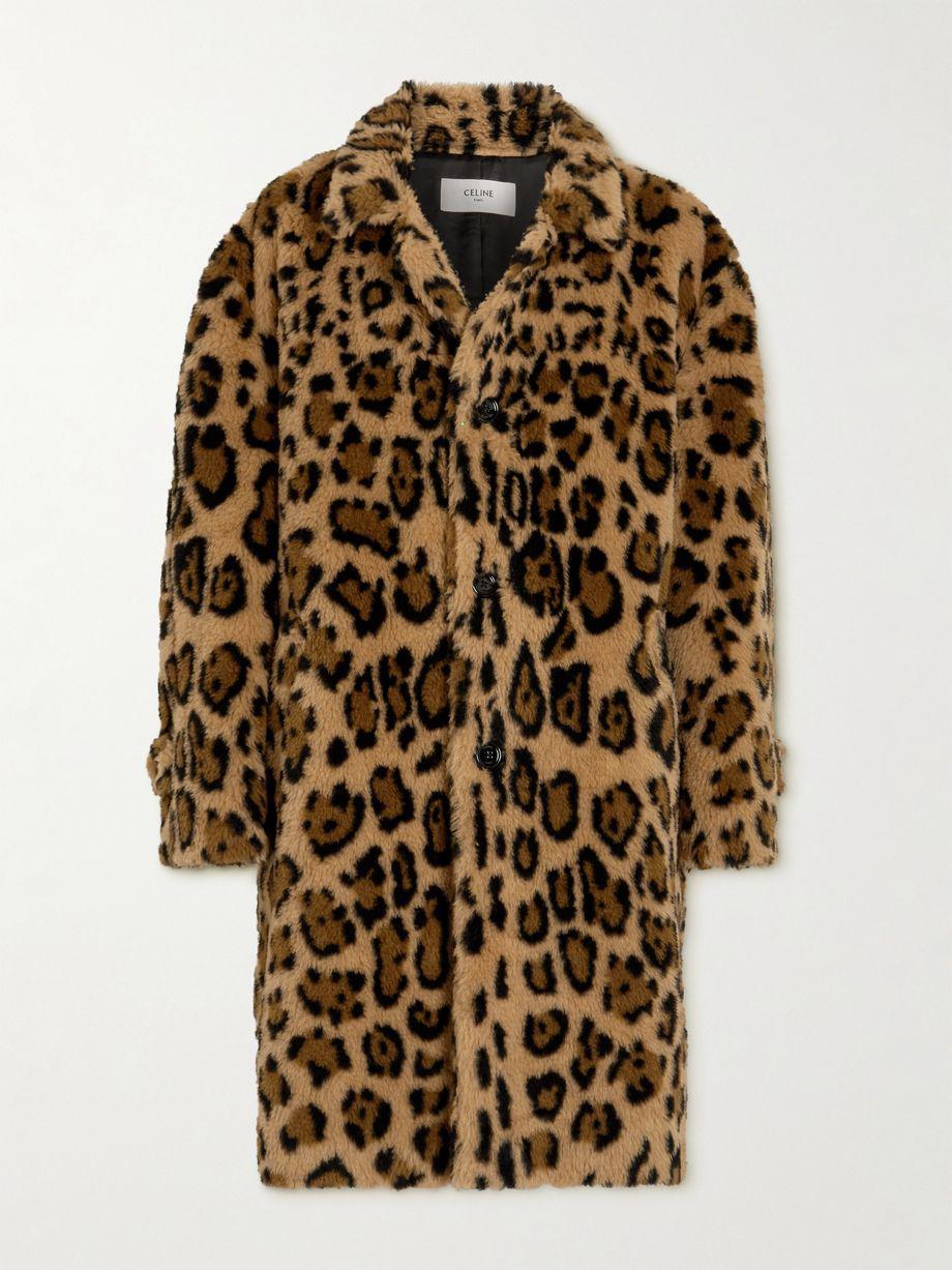 Oversized Leopard-Print Alpaca, Wool and Silk-Blend Faux Fur Coat by CELINE