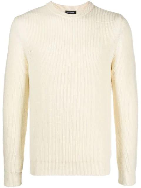 chunky-knit wool jumper by CENERE GB