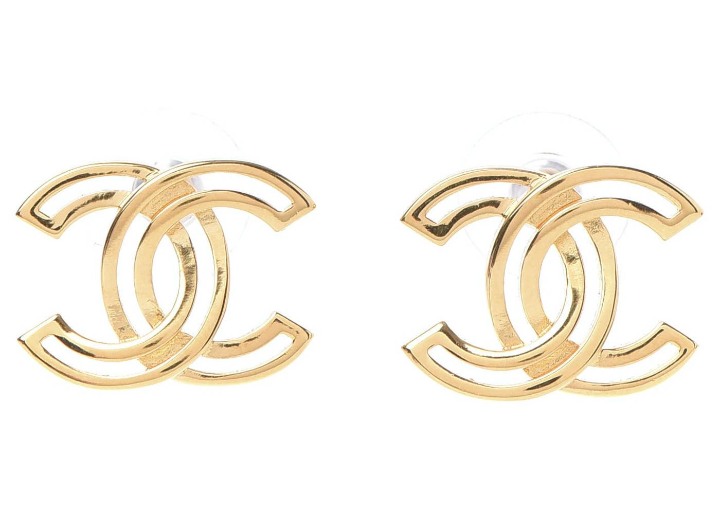 Metal Obazine CC Earrings Gold by CHANEL