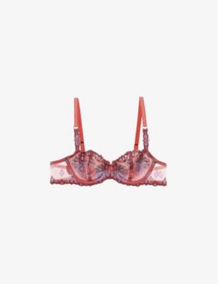 Champs Elysées brand-embroidered stretch-woven balconette bra by CHANTELLE