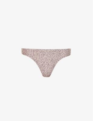 Soft Stretch leopard-print high-rise stretch-jersey thong by CHANTELLE