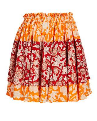 Botanica Floral Cotton Mini Skirt by CHARINA SARTE