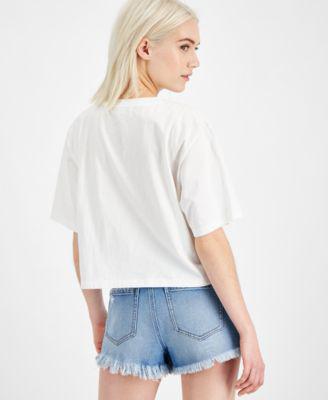 Butterfly Cropped Cotton T-Shirt by CHARLIE HOLIDAY