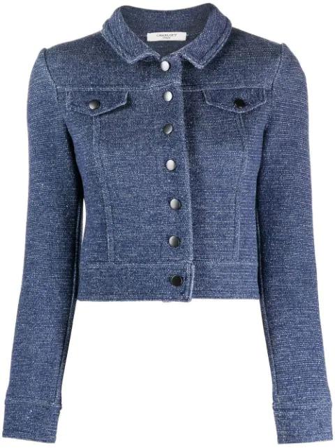 cropped button-up wool jacket by CHARLOTT