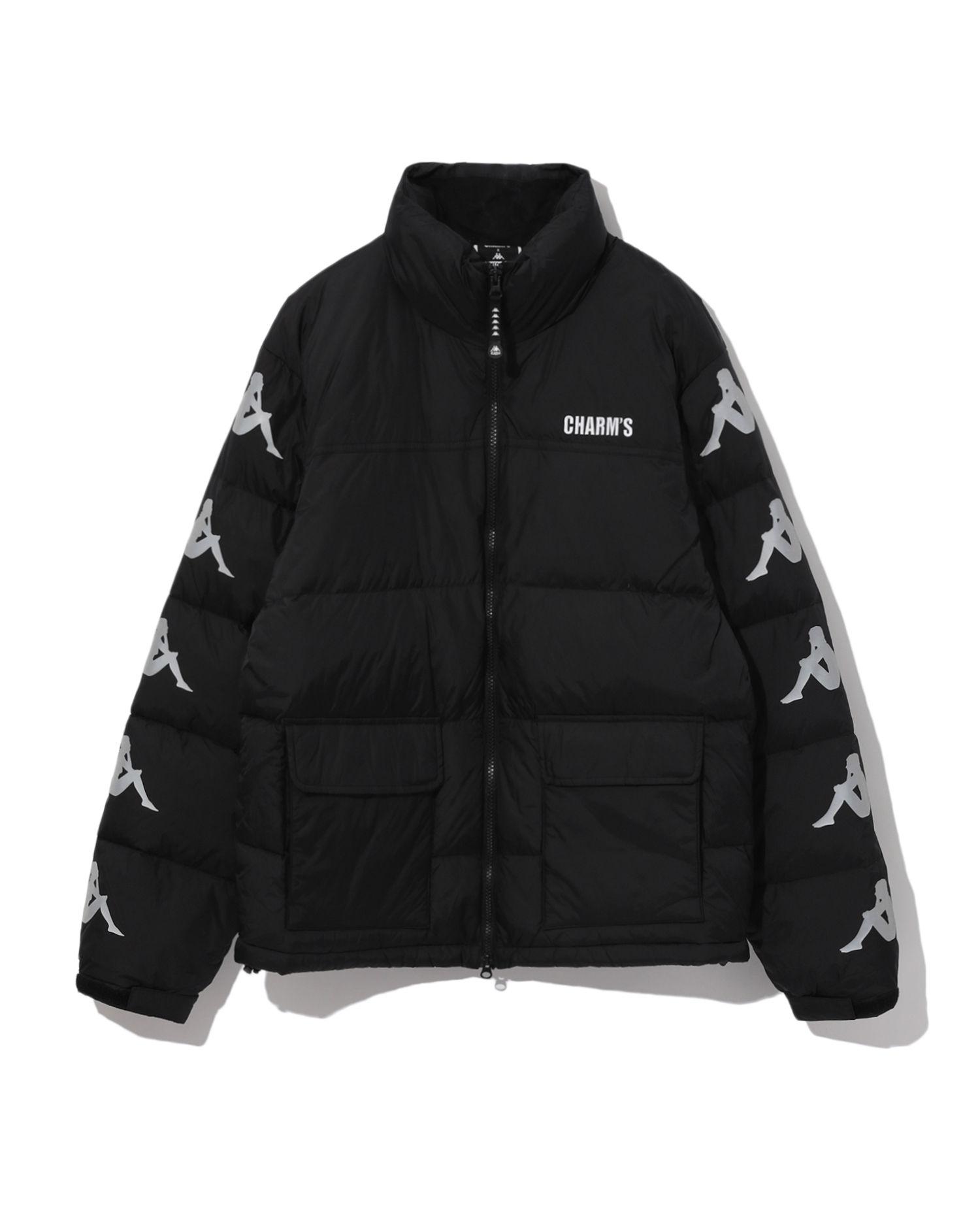 Logo sleeve puffer jacket by CHARM'S