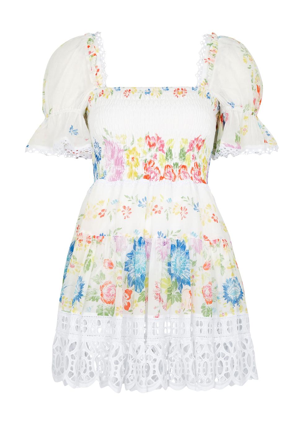 Vannys floral-print cotton-blend mini dress by CHARO RUIZ IBIZA
