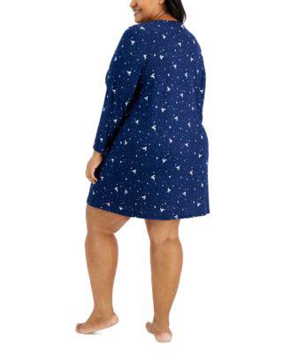 Plus Size Butter Soft Printed Sleepshirt by CHARTER CLUB
