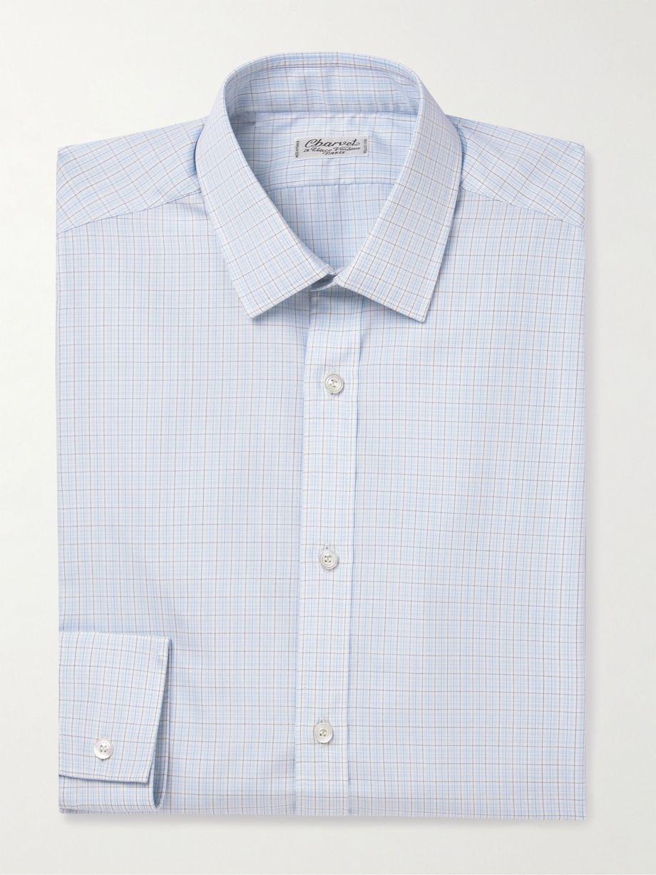 Checked Cotton-Poplin Shirt by CHARVET