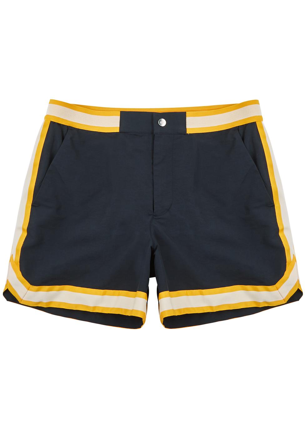 Baller navy striped swim shorts by CHE