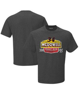 Men's Checkered Flag Heather Charcoal Michael McDowell Vintage-Inspired Duel T-shirt by CHECKERED FLAG SPORTS