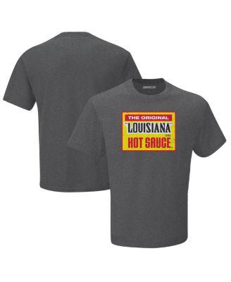 Men's Checkered Flag Heather Charcoal NASCAR Louisiana Hot Sauce 1-Spot Graphic T-shirt by CHECKERED FLAG SPORTS