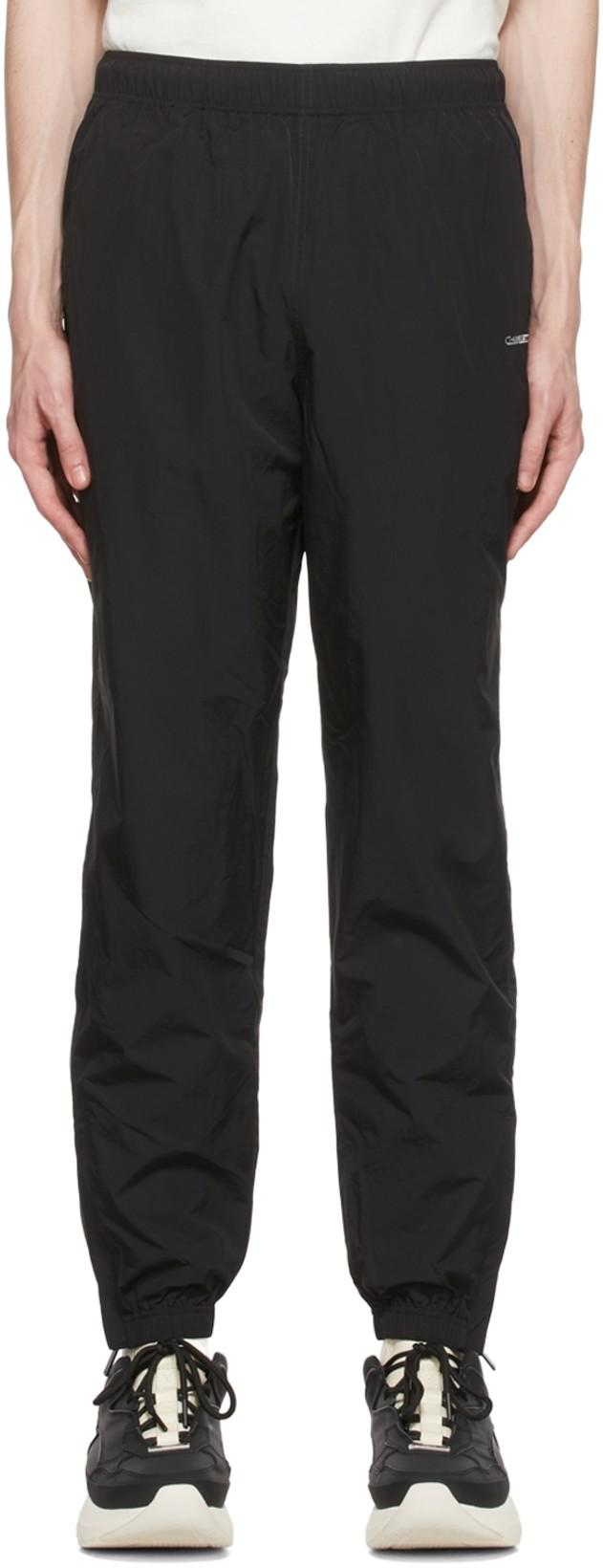 Black Polyester Lounge Pants by CHEMIST CREATIONS